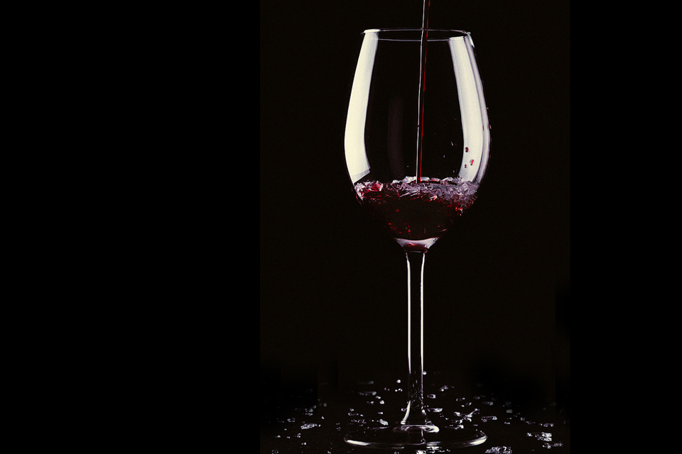 a wine glass